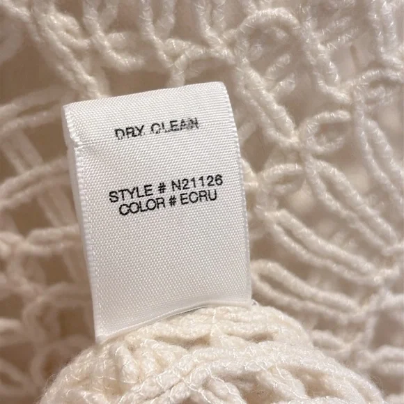 NakedCashmere Alessandra Crochet Cashmere Blend Mini Dress Ecru XS - Picture 10 of 13